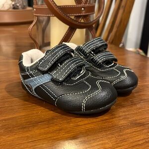 Circle Abubu Baby Infant Shoes Hook and Loop navy Size 4